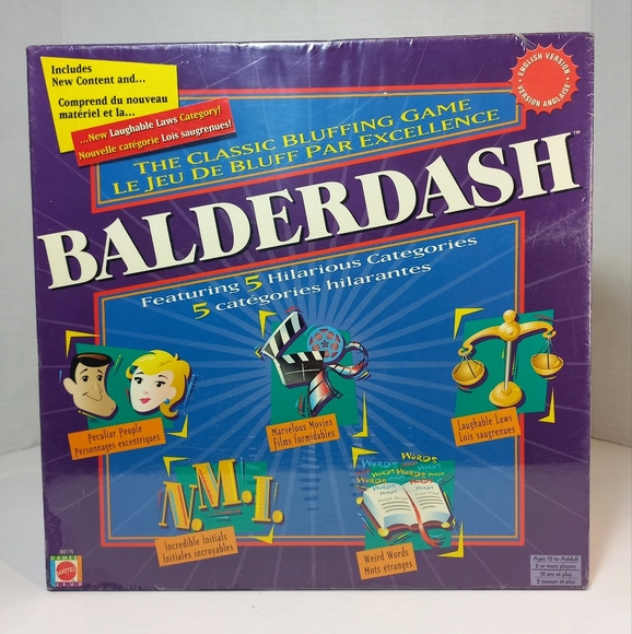 BALDERDASH 2003 New/Vintage. Rare Collectible Board Game. Mattel. Great Gift. - Picture 2 of 9